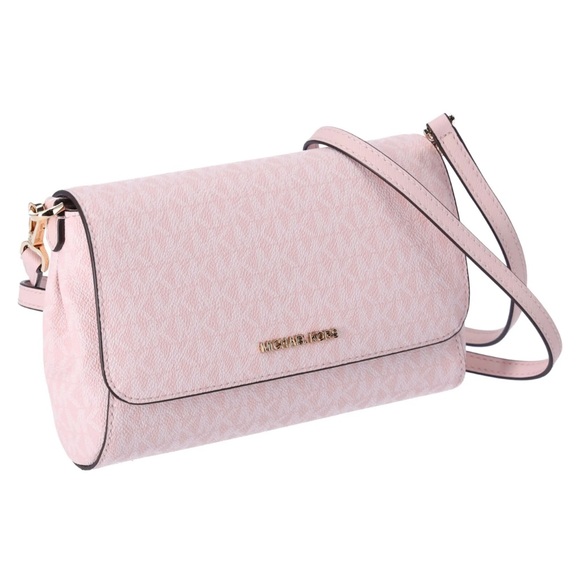 Michael Kors Jet Set Medium Convertible Pouchette Crossbody Light Powder Blush - Picture 3 of 6